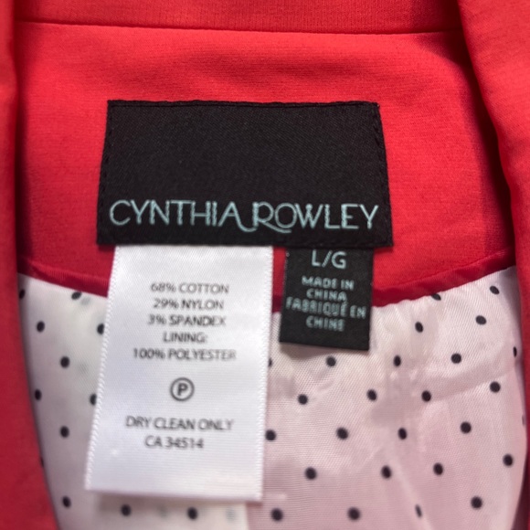 Cynthia Rowley Coral Red Blazer - Picture 3 of 3